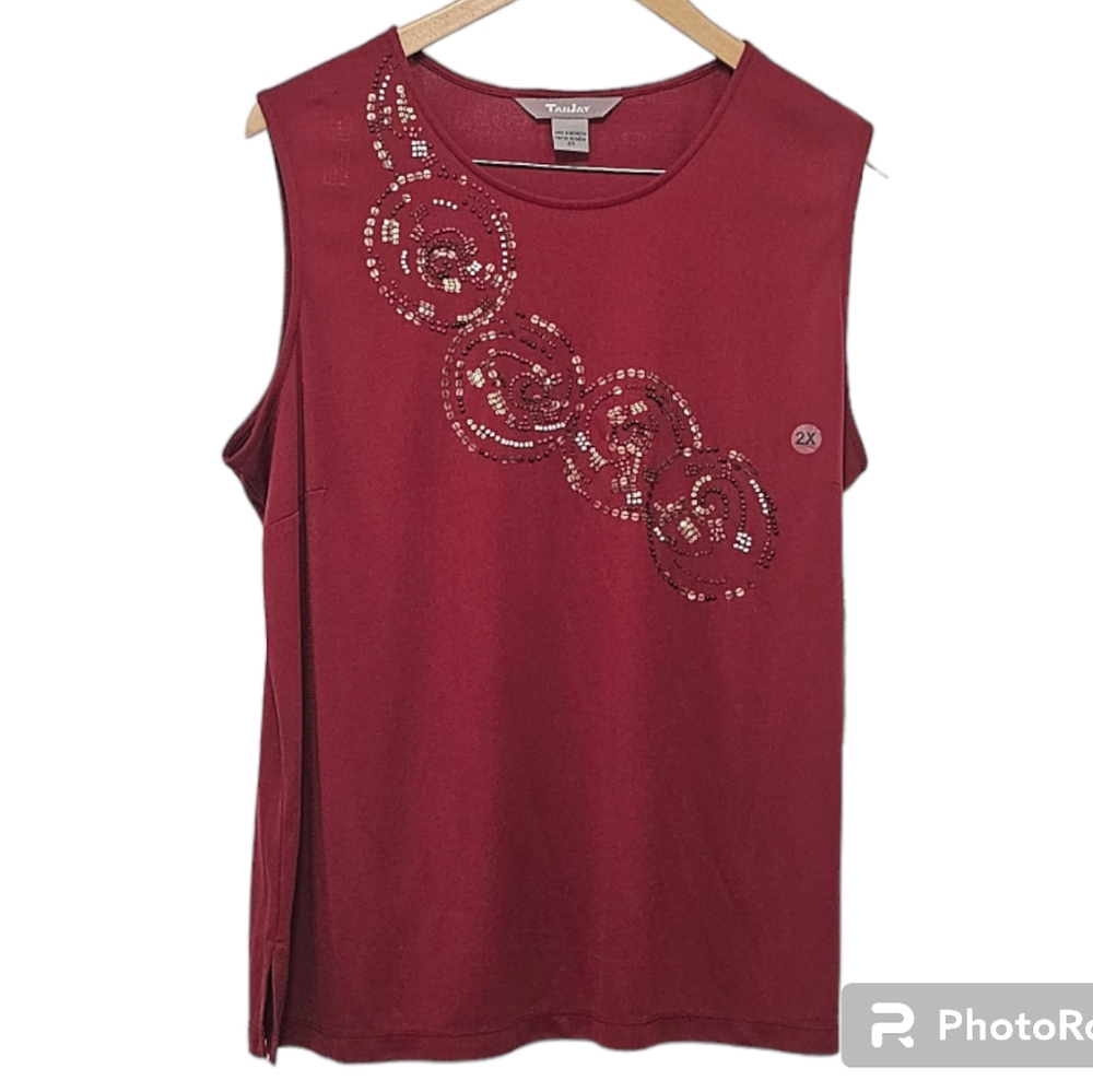 TanJay sleeveless top 2X NWT